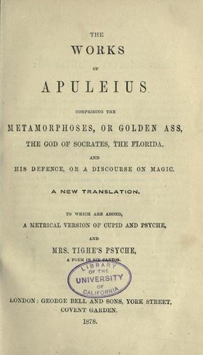 The golden asse of Lucius Apuleius